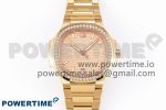 NAUTILUS 7118 LADIES RG PPF 1:1 BEST EDITION RG DIAL DIAMONDS BEZEL ON RG BRACELET 324CS