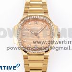 NAUTILUS 7118 LADIES RG PPF 1:1 BEST EDITION RG DIAL DIAMONDS BEZEL ON RG BRACELET 324CS