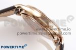 Master Ultra Thin Moon RG APSF 1:1 Best Edition White Dial Diamonds Bezel on Brown Leather Strap SA925 Super Clone - Image 7