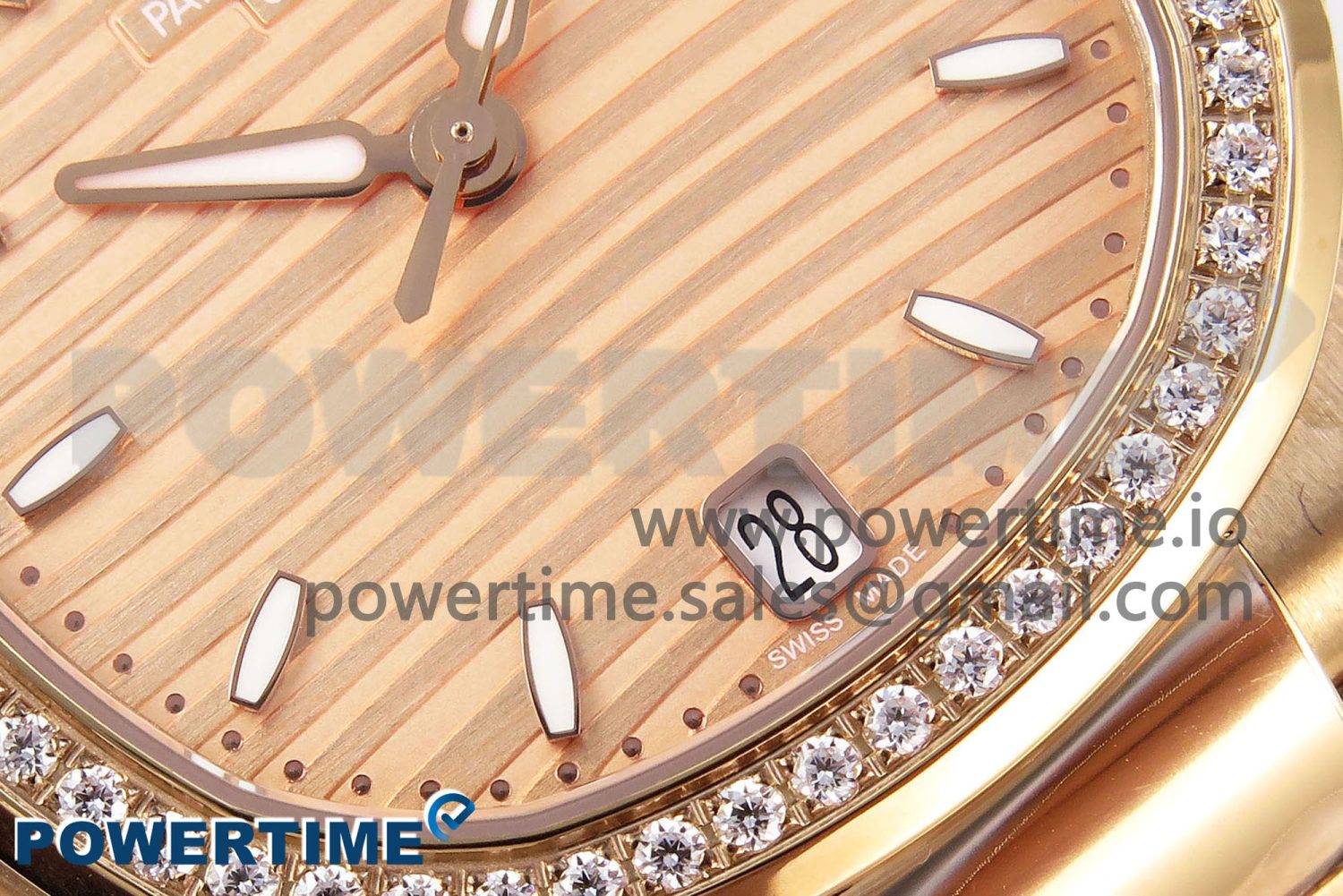 NAUTILUS 7118 LADIES RG PPF 1:1 BEST EDITION RG DIAL DIAMONDS BEZEL ON RG BRACELET 324CS - Image 5