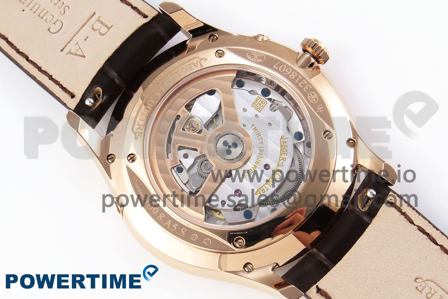 Master Ultra Thin Moon RG APSF 1:1 Best Edition White Dial Diamonds Bezel on Brown Leather Strap SA925 Super Clone - Image 9