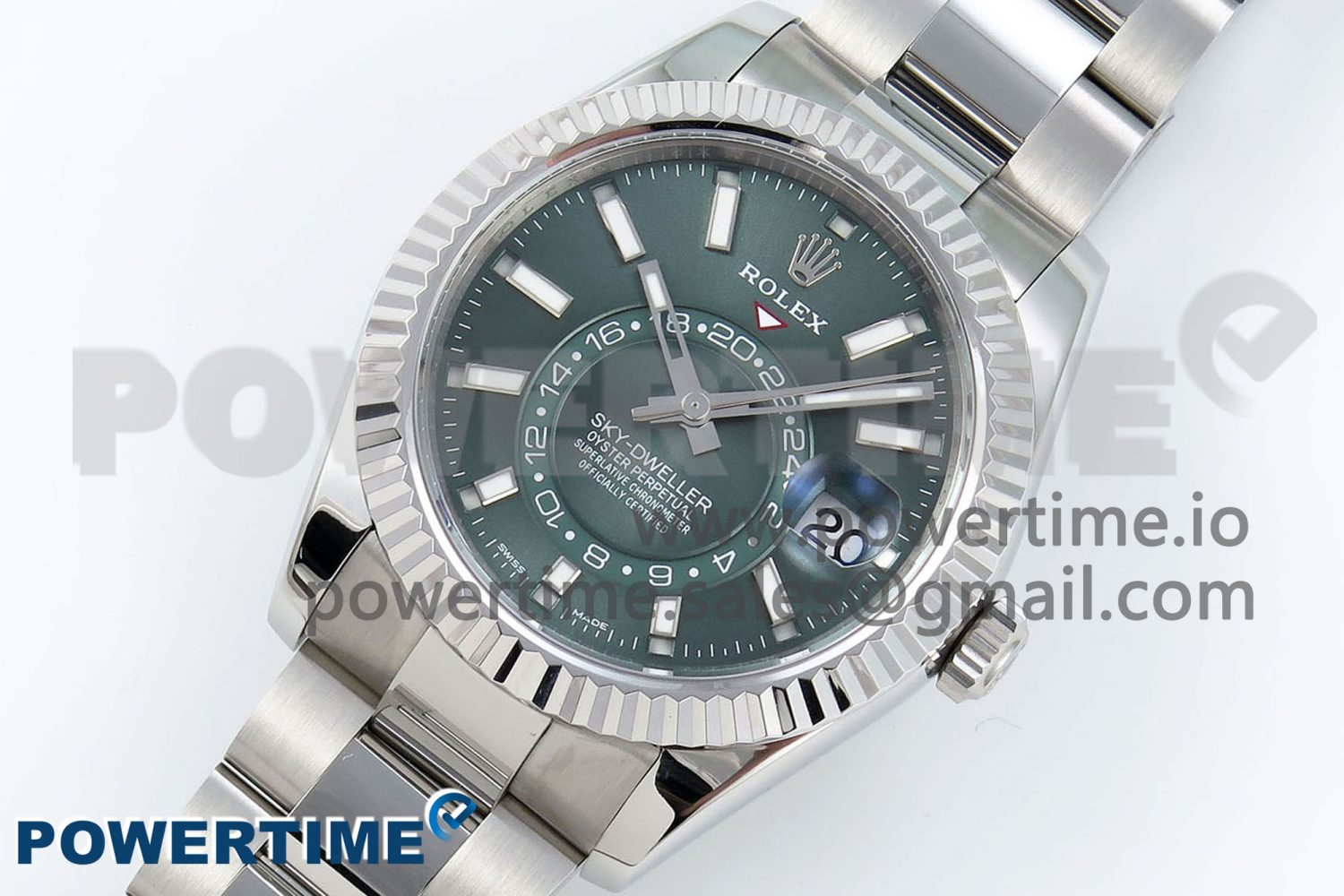 Sky-Dweller 326934 904L SS ZF 1:1 Best Edition Green Dial on SS Bracelet A2824 - Image 2