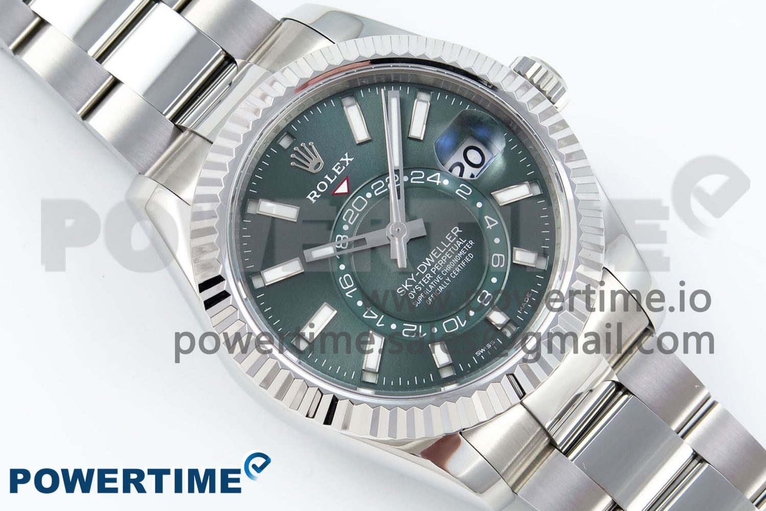 Sky-Dweller 326934 904L SS ZF 1:1 Best Edition Green Dial on SS Bracelet A2824 - Image 3