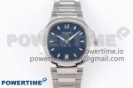 NAUTILUS 7118 LADIES SS PPF 1:1 BEST EDITION BLUE DIAL DIAMONDS BEZEL ON SS BRACELET 324CS