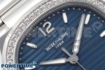 NAUTILUS 7118 LADIES SS PPF 1:1 BEST EDITION BLUE DIAL DIAMONDS BEZEL ON SS BRACELET 324CS - Image 4