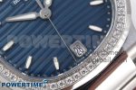 NAUTILUS 7118 LADIES SS PPF 1:1 BEST EDITION BLUE DIAL DIAMONDS BEZEL ON SS BRACELET 324CS - Image 5