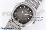 NAUTILUS 7118 LADIES SS PPF 1:1 BEST EDITION BROWN DIAL DIAMONDS BEZEL ON SS BRACELET 324CS - Image 2