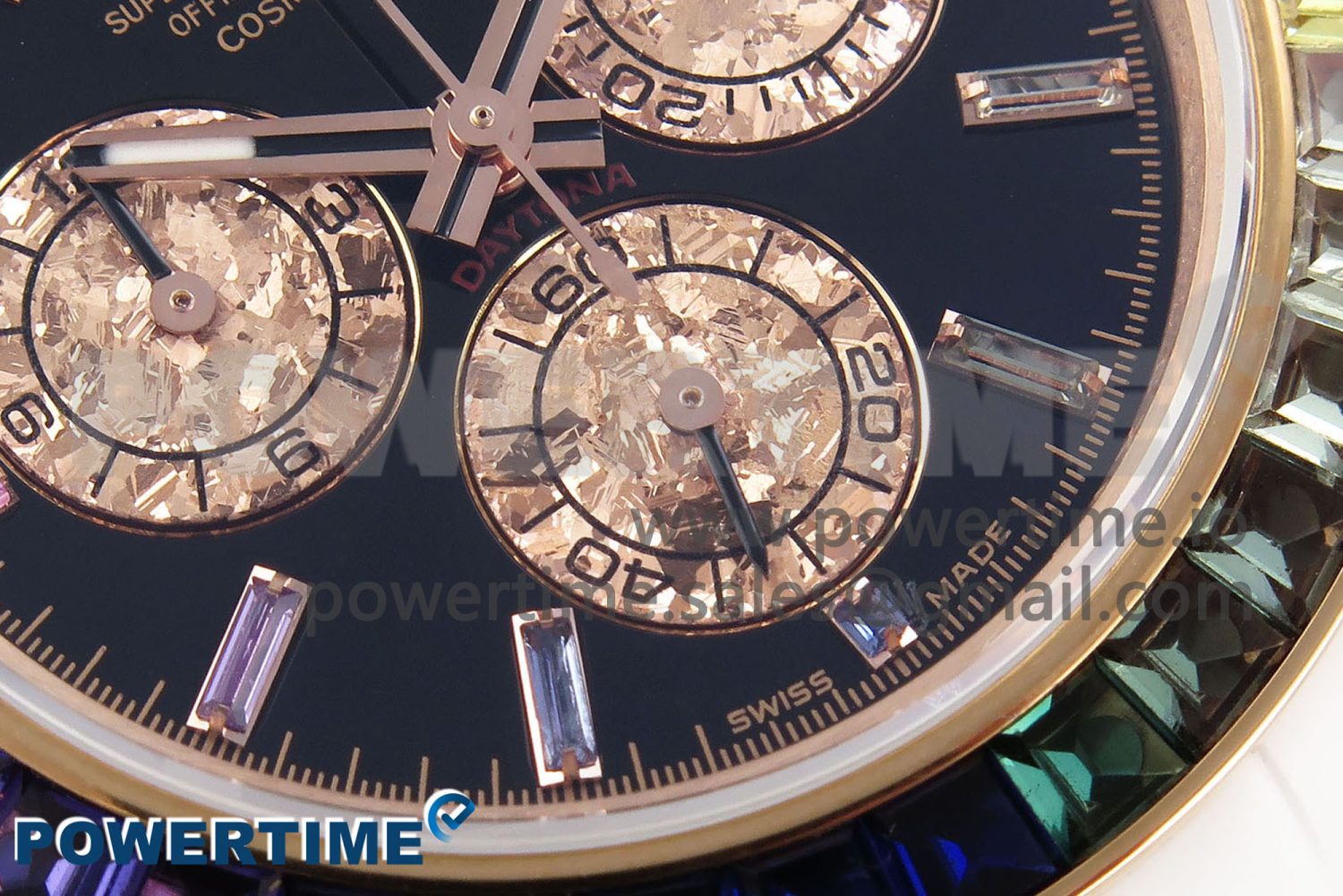 Rolex Daytona Rainbow 40mm Cer/Cer Black Dial NOOB SA4130 Super Clone - Image 5