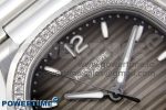 NAUTILUS 7118 LADIES SS PPF 1:1 BEST EDITION BROWN DIAL DIAMONDS BEZEL ON SS BRACELET 324CS - Image 4