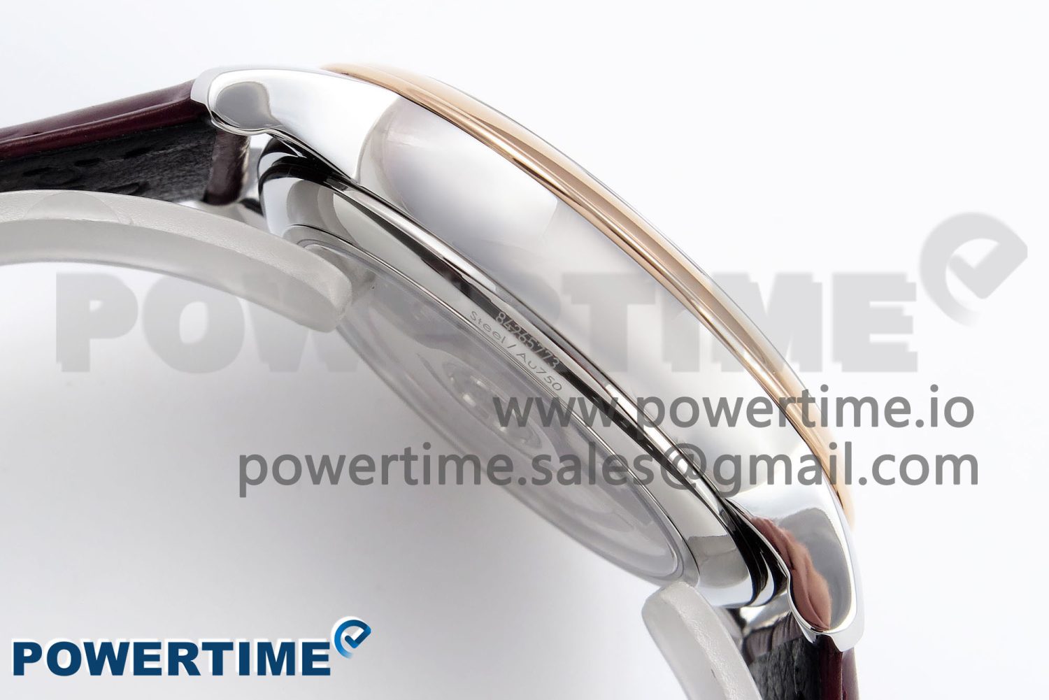 De Ville Date RG MKF 1:1 Best Edition White Dial Roman Marker on Brown Leather Strap A8800 - Image 7
