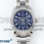 Sky-Dweller 326934 904L SS ZF 1:1 Best Edition Blue Dial on SS Bracelet A2824