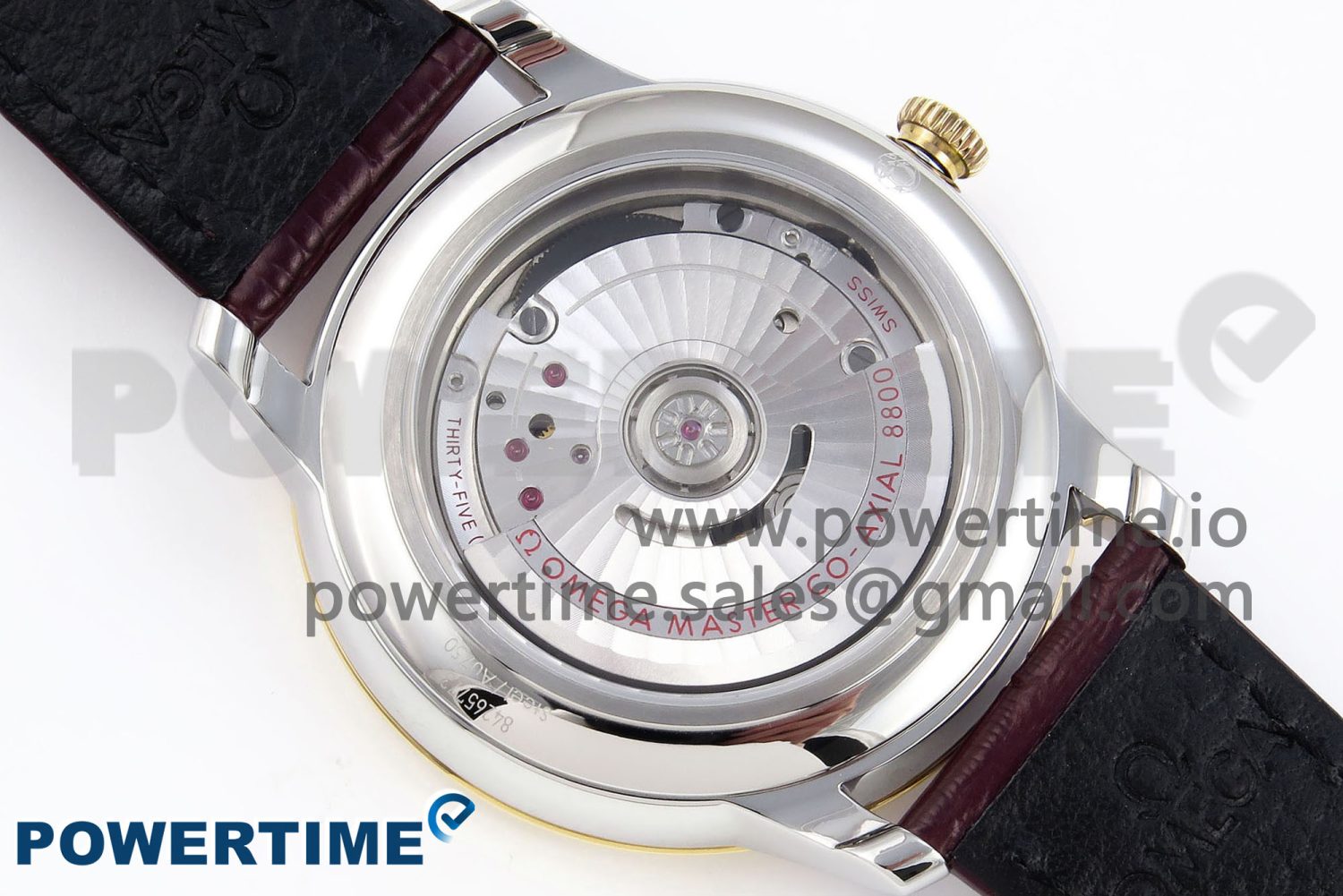 De Ville Date YG MKF 1:1 Best Edition Brown Dial Roman Marker on Brown Leather Strap A8800 - Image 8