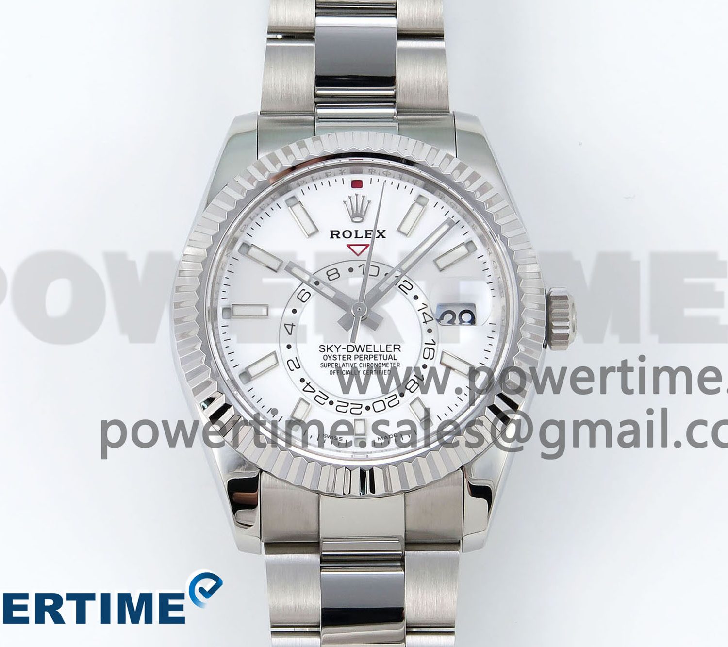 Sky-Dweller 326934 904L SS ZF 1:1 Best Edition White Dial on SS Bracelet A2824