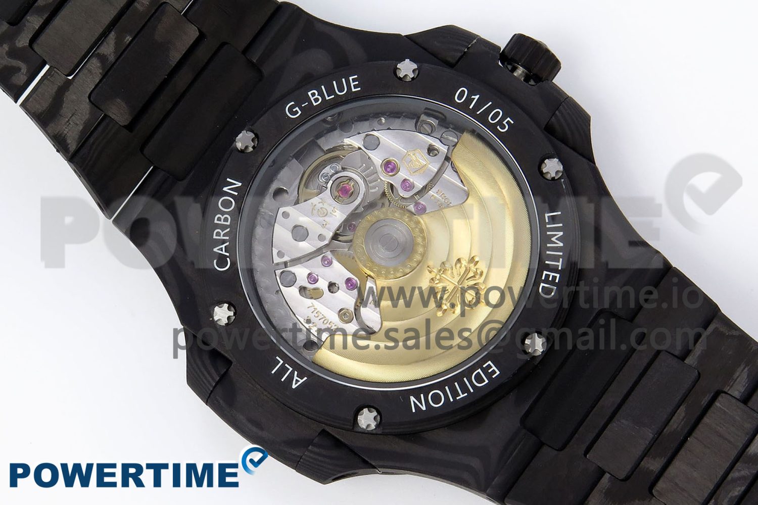 NAUTILUS 5711 DIW CARBON DIWF 1:1 BEST EDITION BLACK TEXTURED DIAL ON CARBON BRACELET 324CS - Image 8
