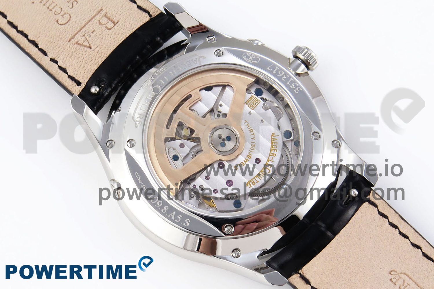 Master Ultra Thin Moon SS APSF 1:1 Best Edition Black Dial on Black Leather Strap SA925 Super Clone - Image 8