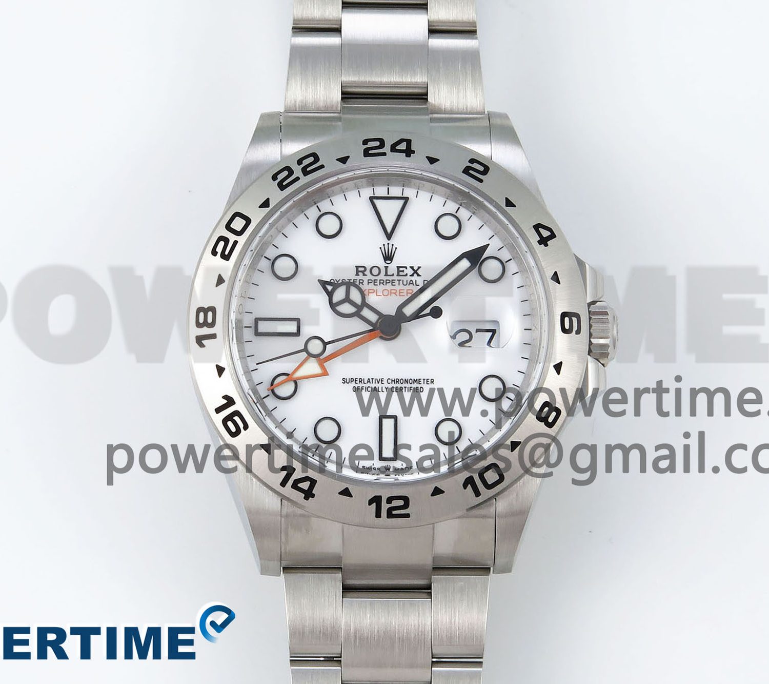 Explorer II 42mm 226570 Black 904L SS C+F 1:1 Best Edition White Dial on Bracelet VR3285 CHS