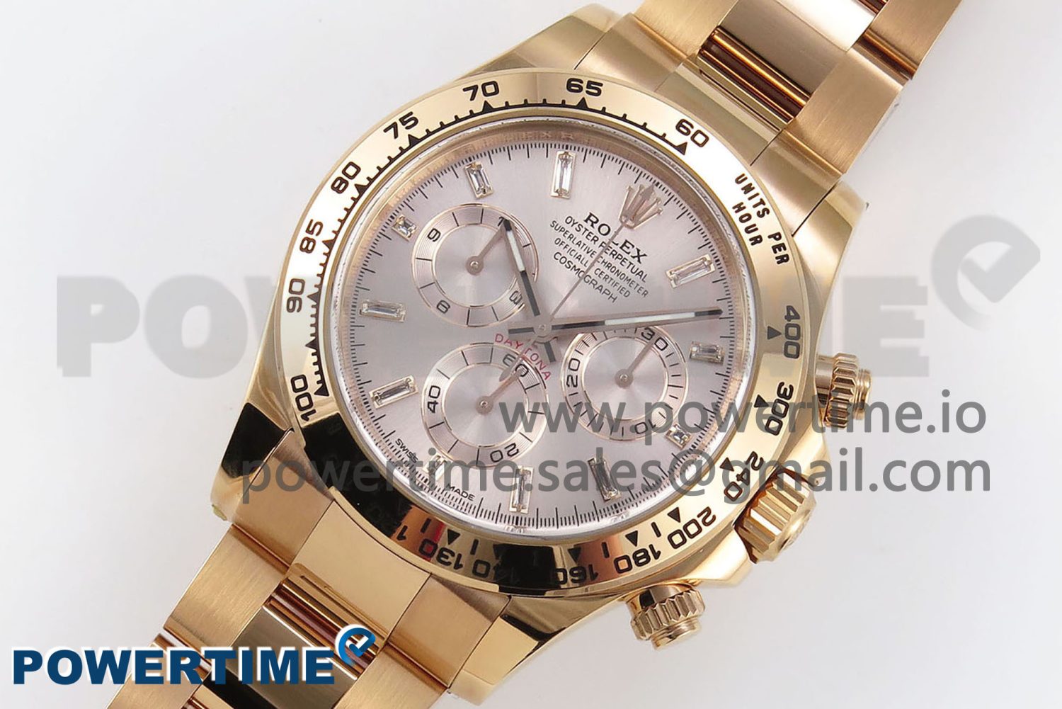 Daytona 116505 Clean 1:1 Best Edition RG Dial Crystal Markers on RG Bracelet SA4130 V2 - Image 2