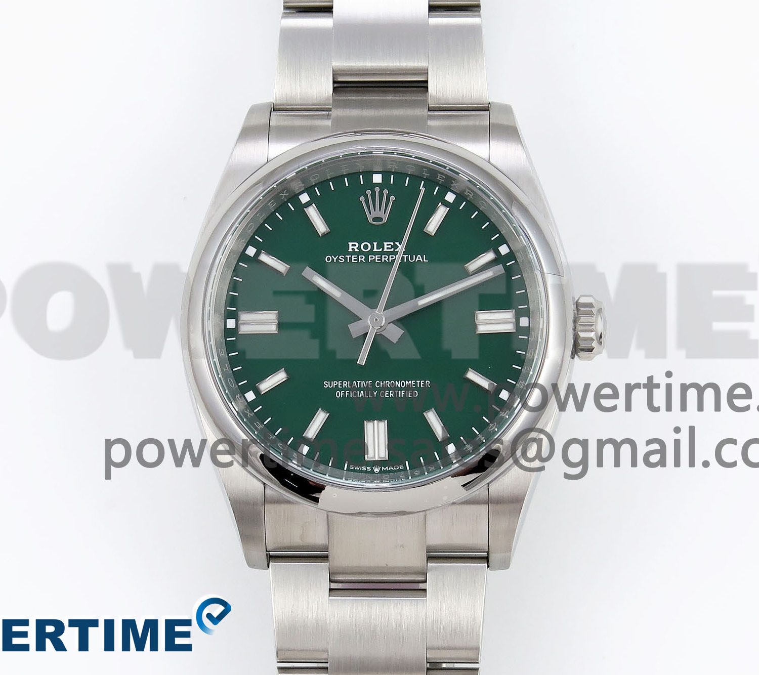 Oyster Perpetual 41mm 124300 Clean 1:1 Best Edition 904L Steel Green Dial on SS Bracelet VR3230