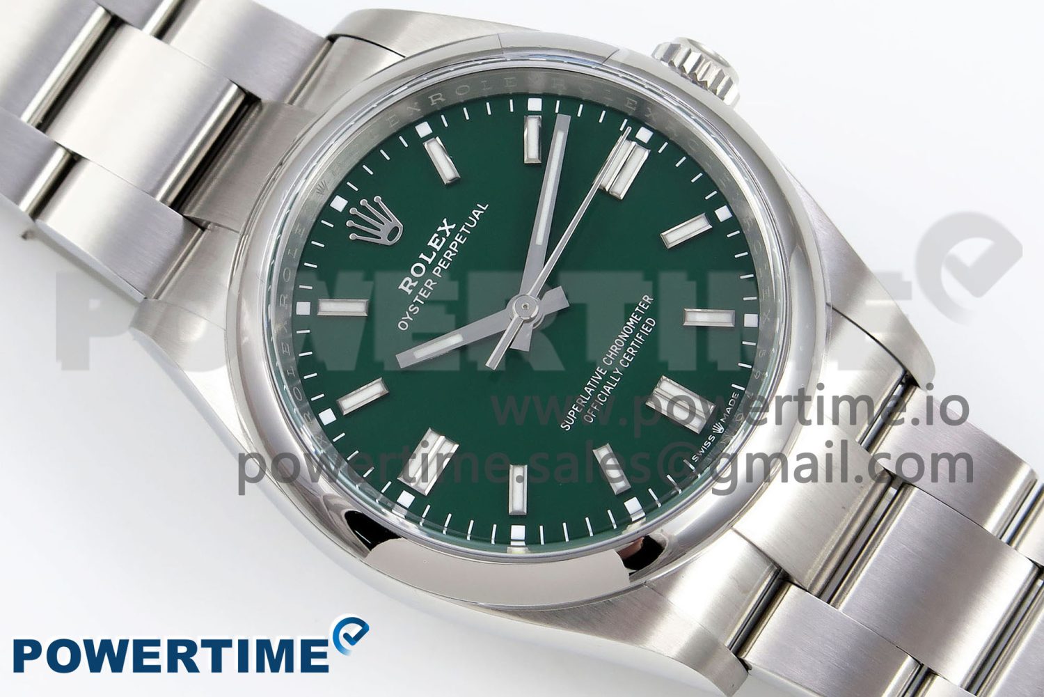 Oyster Perpetual 41mm 124300 Clean 1:1 Best Edition 904L Steel Green Dial on SS Bracelet VR3230 - Image 3