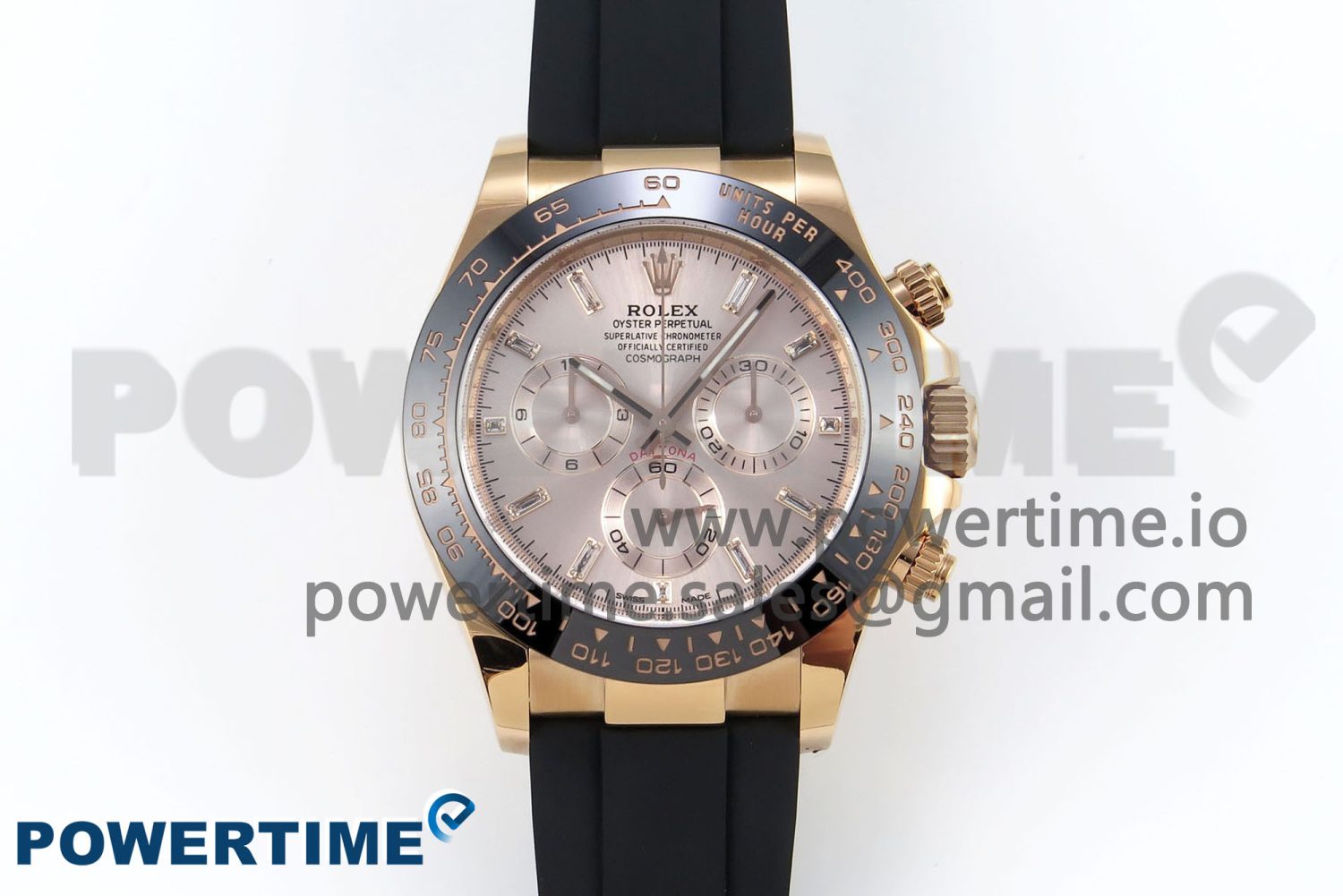 Daytona 116515 Clean 1:1 Best Edition RG Dial Crystal Markers on Oysterflex Strap SA4130 V2 - Image 1