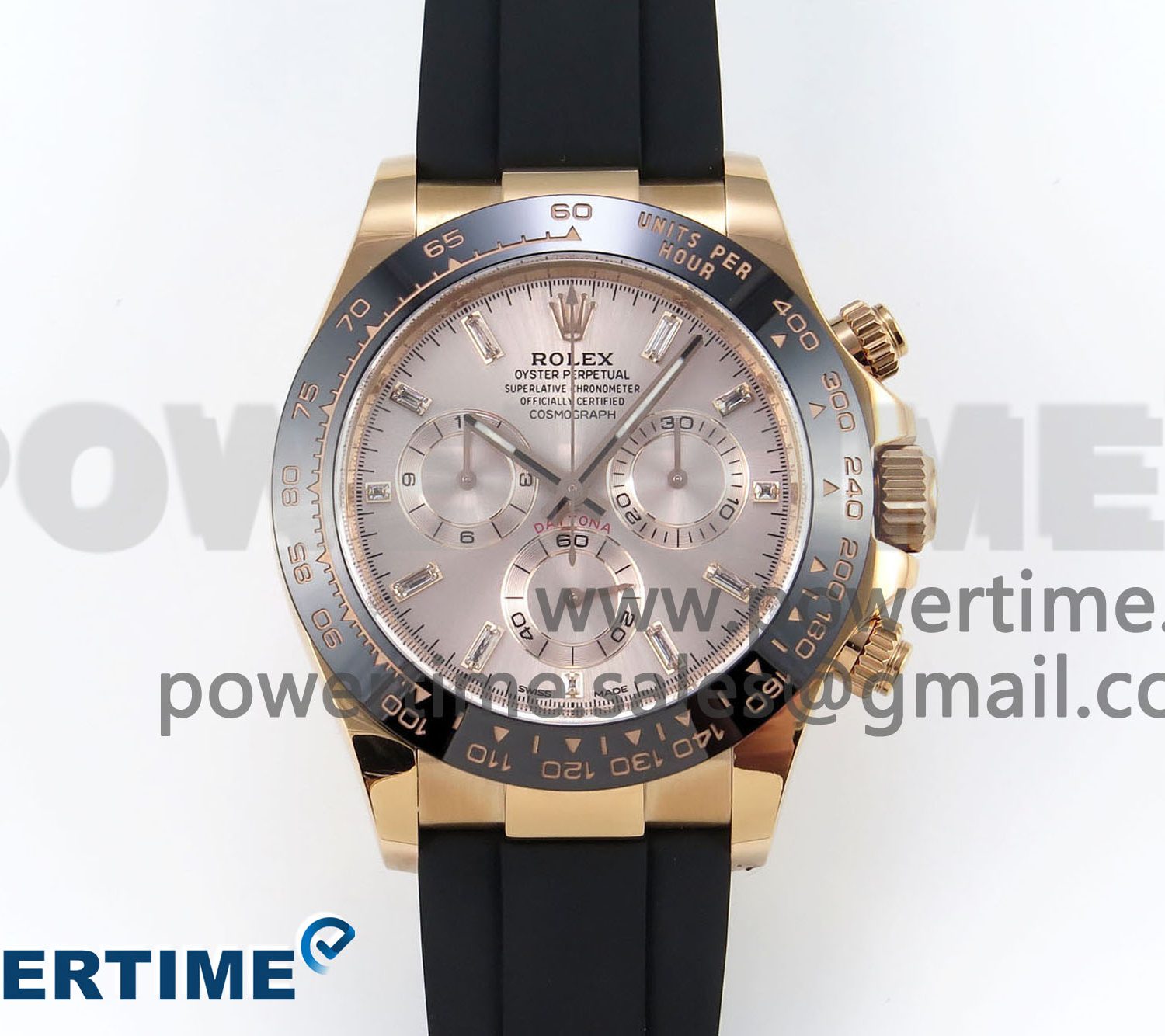 Daytona 116515 Clean 1:1 Best Edition RG Dial Crystal Markers on Oysterflex Strap SA4130 V2