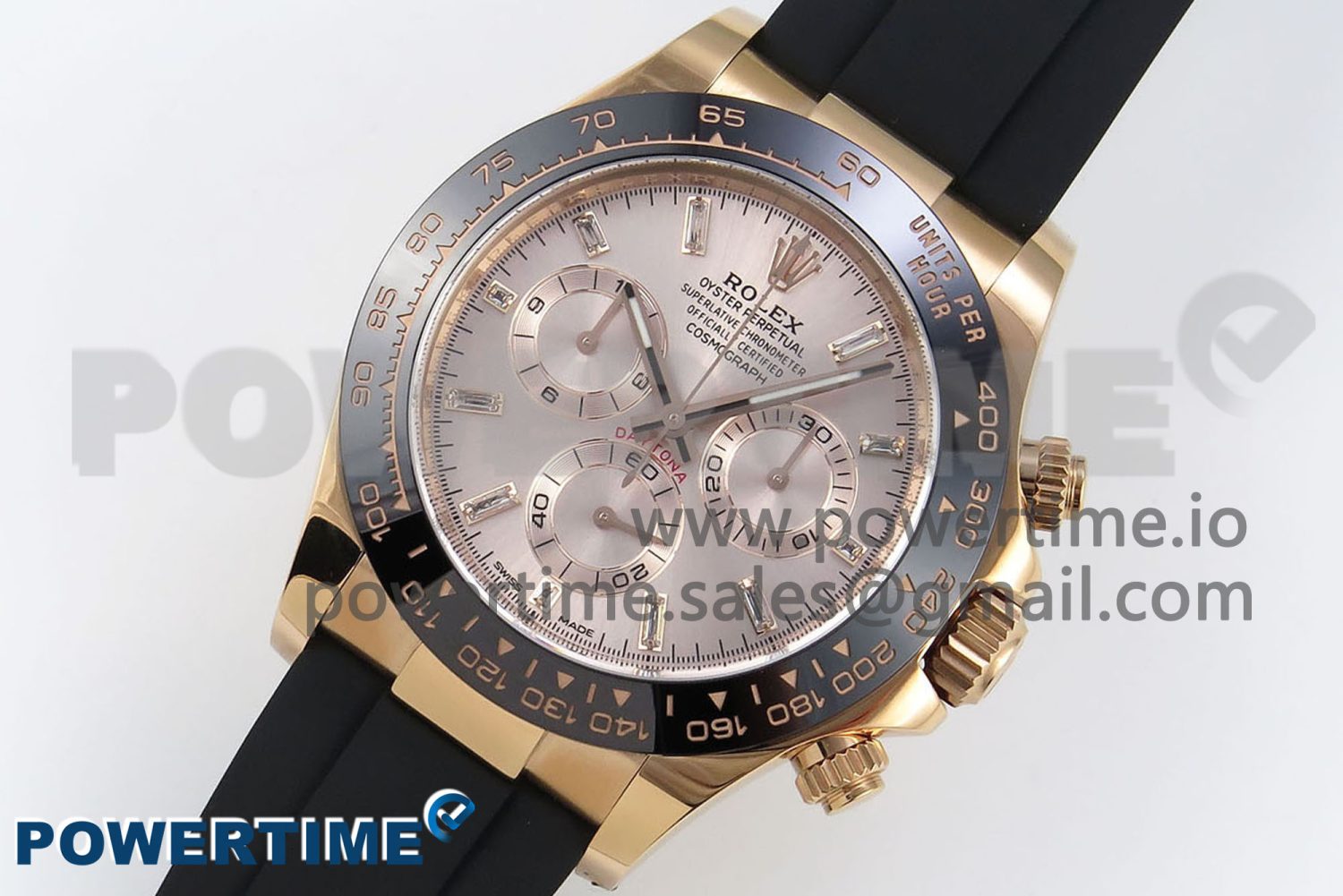 Daytona 116515 Clean 1:1 Best Edition RG Dial Crystal Markers on Oysterflex Strap SA4130 V2 - Image 2
