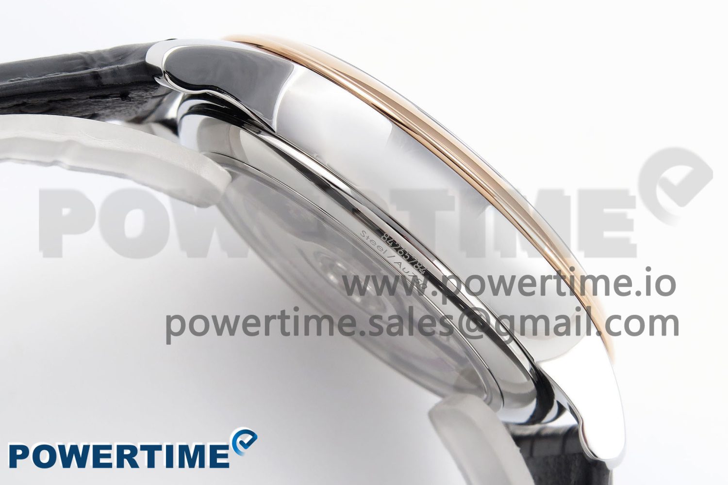 De Ville Date RG MKF 1:1 Best Edition Gray Dial Roman Marker on Gray Leather Strap A8800 - Image 7