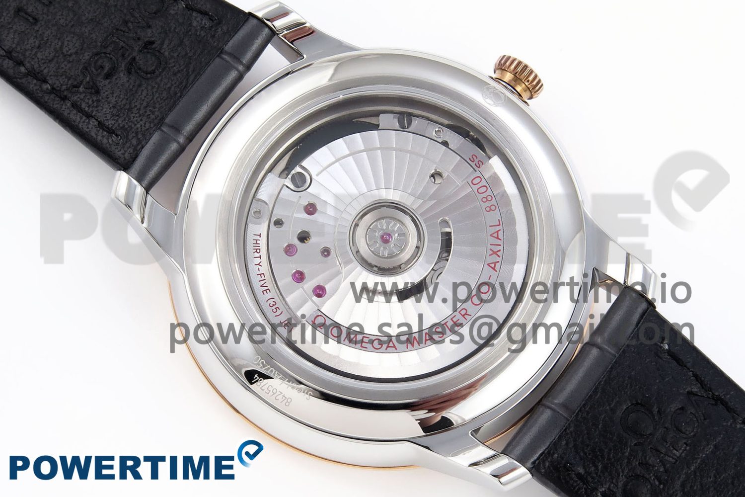 De Ville Date RG MKF 1:1 Best Edition Gray Dial Roman Marker on Gray Leather Strap A8800 - Image 9