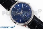 Master Ultra Thin Moon SS APSF 1:1 Best Edition Blue Dial on Black Leather Strap SA925 Super Clone - Image 3