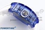 RM53-02 BLUE TRANSPARENT TOURBILLON RMF BEST EDITION SKELETON DIAL ON WHITE RUBBER STRAP V2 - Image 6