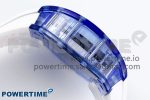 RM53-02 BLUE TRANSPARENT TOURBILLON RMF BEST EDITION SKELETON DIAL ON WHITE RUBBER STRAP V2 - Image 7