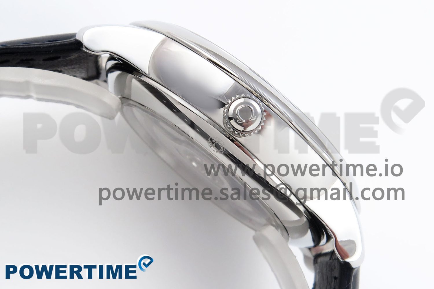 De Ville Power Reserve SS MKF 1:1 Best Edition Black Dial on Black Leather Strap A8810 - Image 6