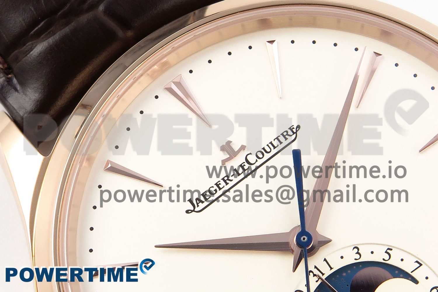 Master Ultra Thin Moon RG APSF 1:1 Best Edition White Dial on Brown Leather Strap SA925 Super Clone - Image 4