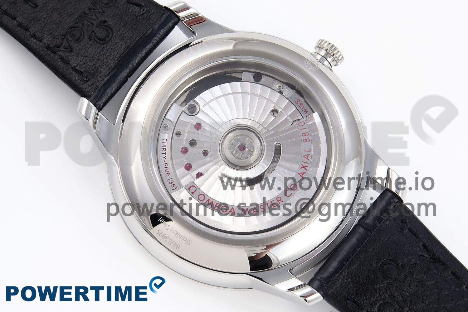 De Ville Power Reserve SS MKF 1:1 Best Edition Blue Textured Dial on Black Leather Strap A8810 - Image 8