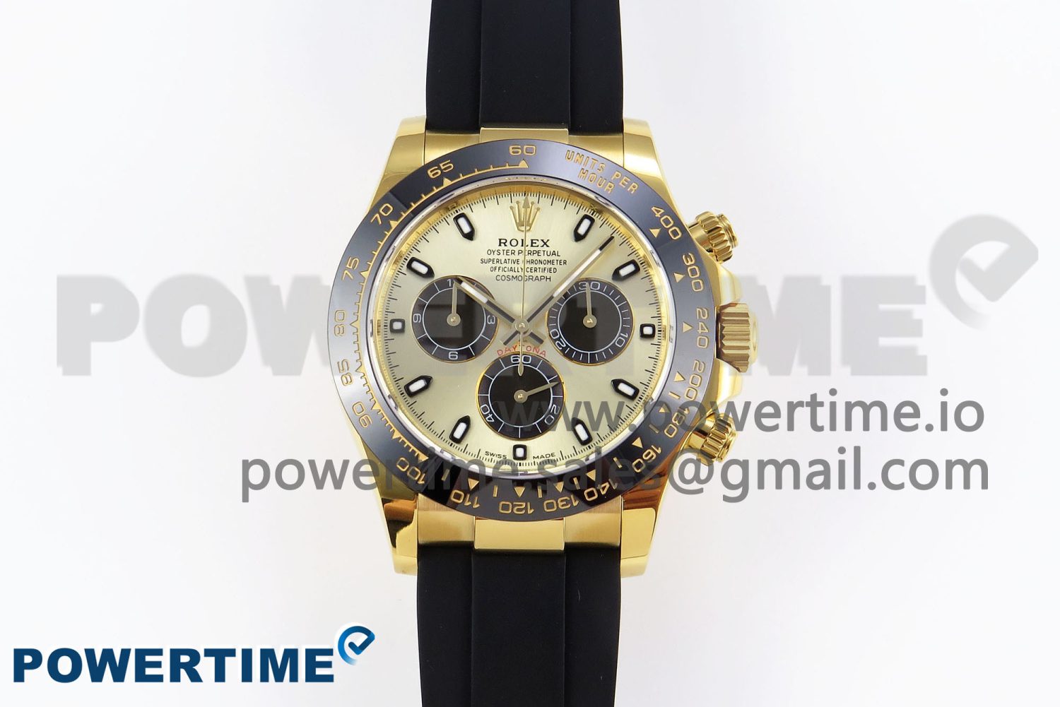 Daytona 116518 APSF 1:1 Best Edition YG/Black Dial on Oysterflex Rubber Strap SH4130 - Image 1
