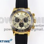 Daytona 116518 APSF 1:1 Best Edition YG/Black Dial on Oysterflex Rubber Strap SH4130