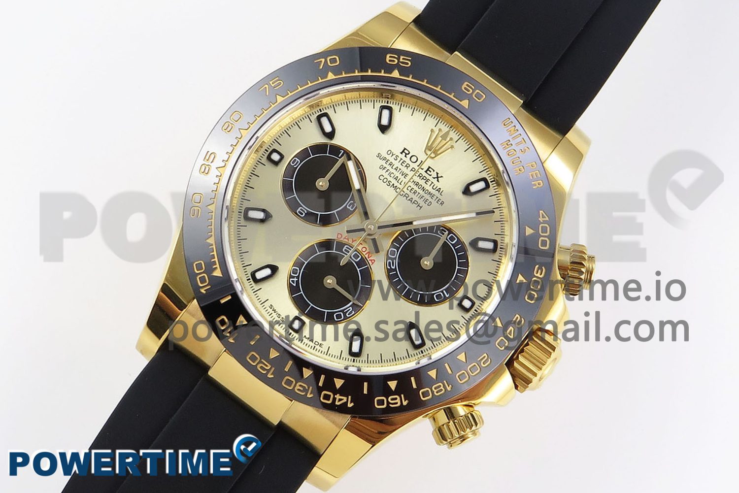 Daytona 116518 APSF 1:1 Best Edition YG/Black Dial on Oysterflex Rubber Strap SH4130 - Image 2