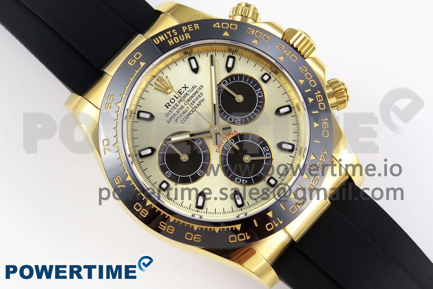 Daytona 116518 APSF 1:1 Best Edition YG/Black Dial on Oysterflex Rubber Strap SH4130 - Image 3