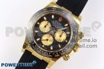 Daytona 116518 APSF 1:1 Best Edition Black/YG Dial on Oysterflex Rubber Strap SH4130 - Image 2
