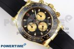 Daytona 116518 APSF 1:1 Best Edition Black/YG Dial on Oysterflex Rubber Strap SH4130 - Image 3