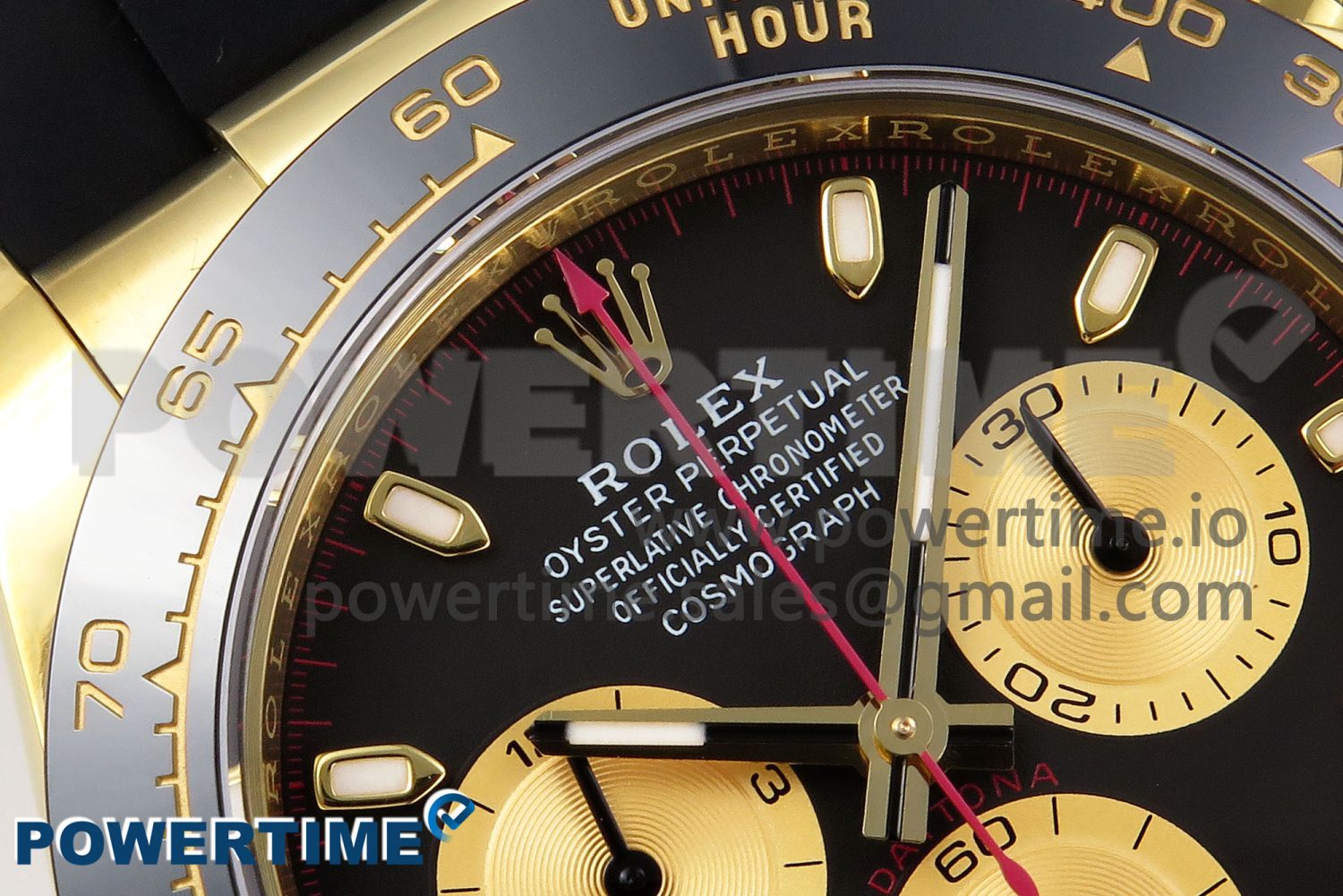 Daytona 116518 APSF 1:1 Best Edition Black/YG Dial on Oysterflex Rubber Strap SH4130 - Image 4