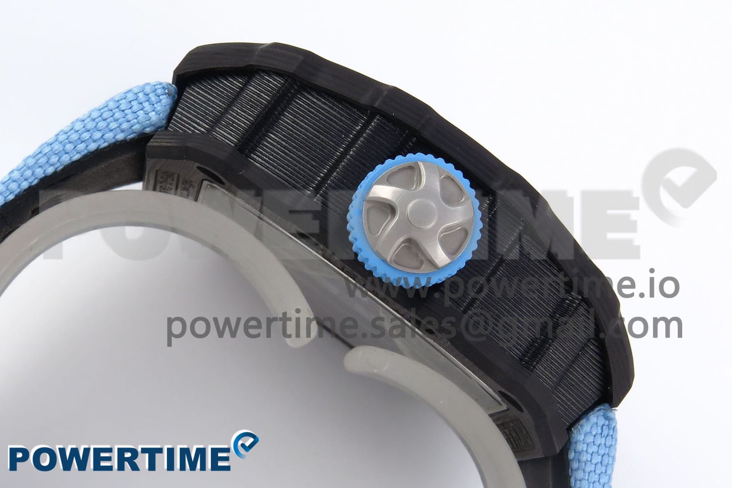 RM53-02 TOURBILLON CARBON RMF BEST EDITION SKELETON DIAL ON BLUE NYLON STRAP - Image 6