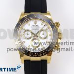 Daytona 116518 APSF 1:1 Best Edition White Dial on Oysterflex Rubber Strap SH4130