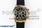 Daytona 116518 APSF 1:1 Best Edition Black Diamonds Dial on Oysterflex Rubber Strap SH4130