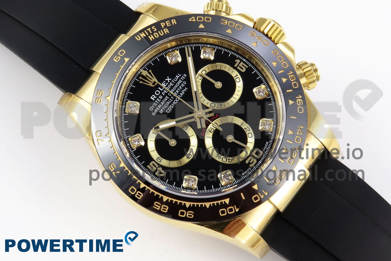 Daytona 116518 APSF 1:1 Best Edition Black Diamonds Dial on Oysterflex Rubber Strap SH4130 - Image 3
