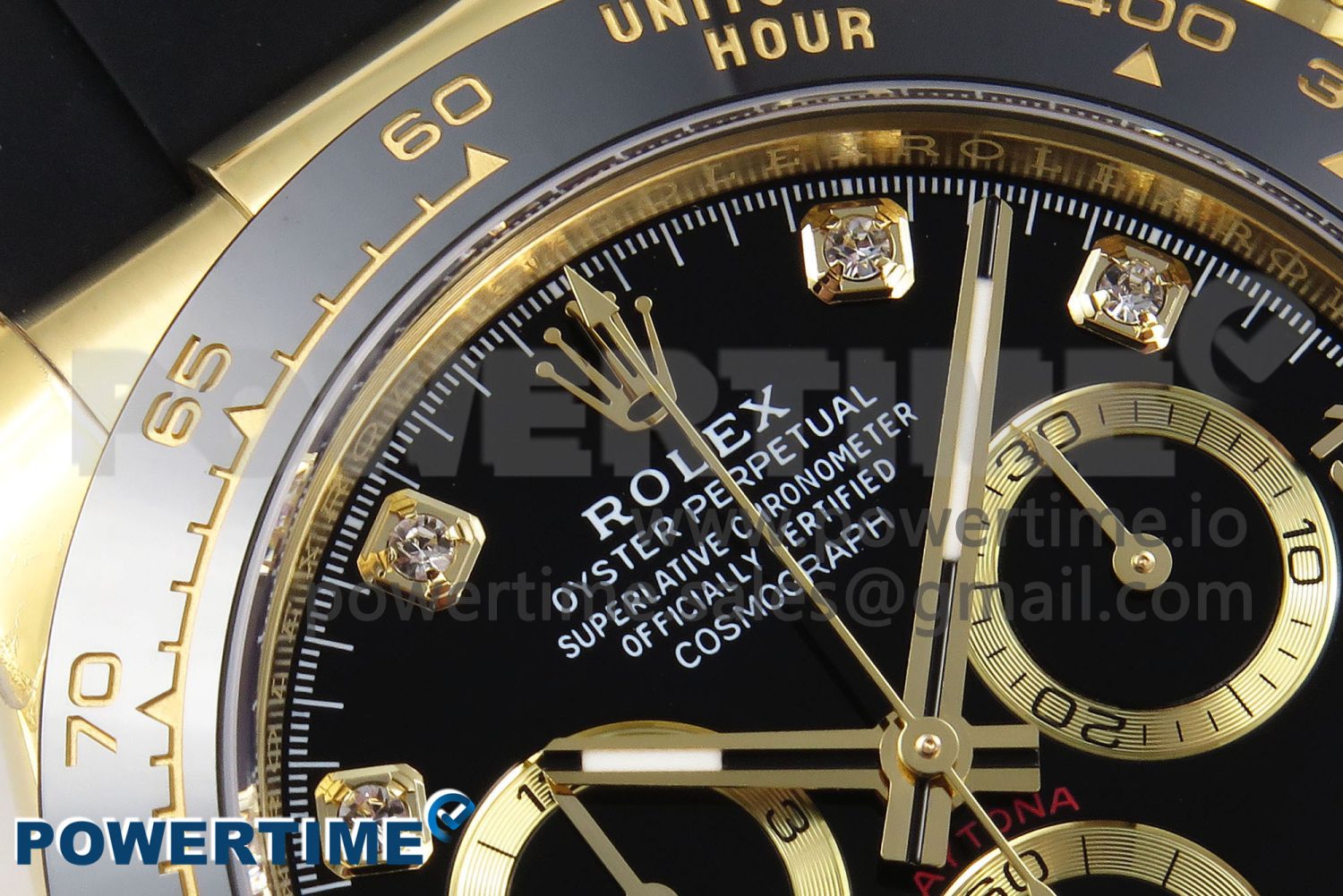 Daytona 116518 APSF 1:1 Best Edition Black Diamonds Dial on Oysterflex Rubber Strap SH4130 - Image 4