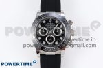 Daytona 116519 APSF 1:1 Best Edition Black Diamonds Dial on Oysterflex Rubber Strap SH4130