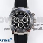 Daytona 116519 APSF 1:1 Best Edition Black Diamonds Dial on Oysterflex Rubber Strap SH4130