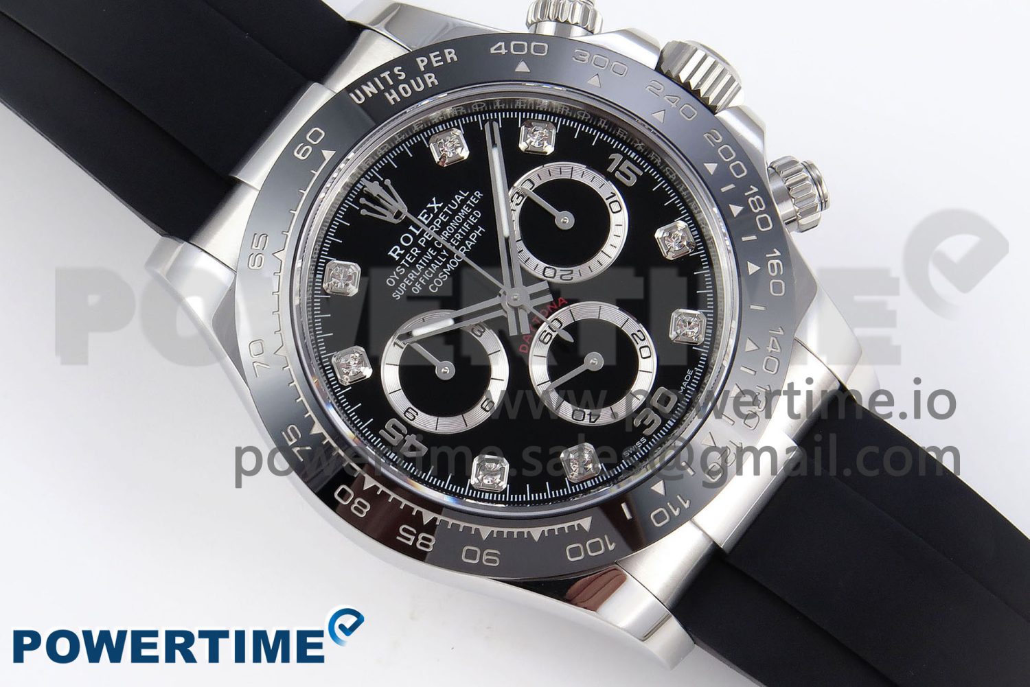 Daytona 116519 APSF 1:1 Best Edition Black Diamonds Dial on Oysterflex Rubber Strap SH4130 - Image 3