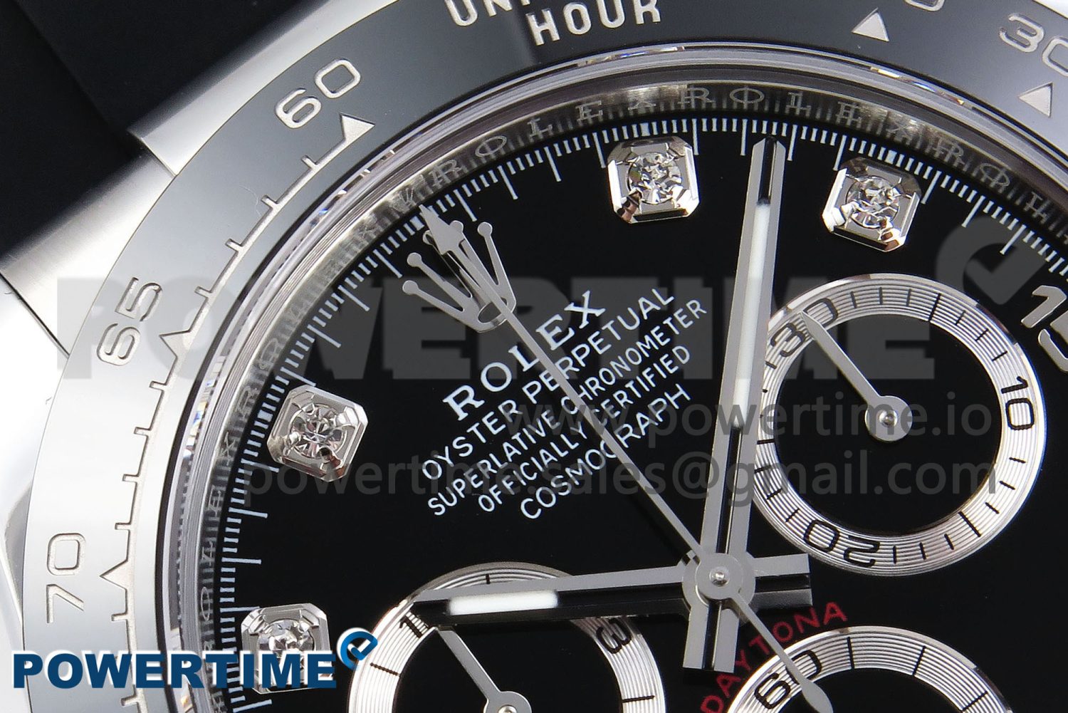 Daytona 116519 APSF 1:1 Best Edition Black Diamonds Dial on Oysterflex Rubber Strap SH4130 - Image 4